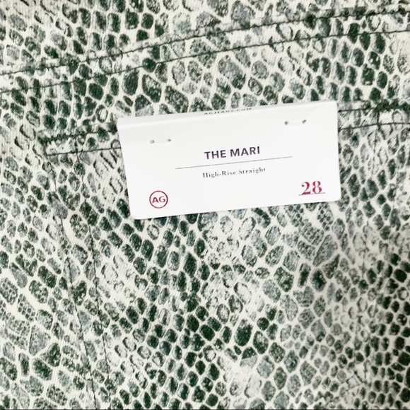 AG Jeans Mari snake-print high-rise straight-leg jeans - Picture 5 of 10